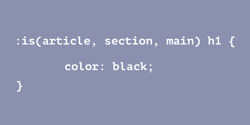 The :is pseudo-class saves you time and makes your CSS clearer when scoping classes.